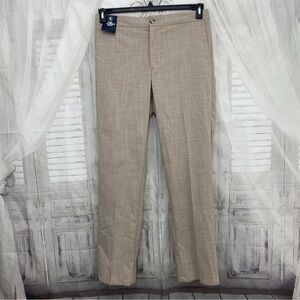 Hart Schaffner Marx Pants Size 32x32 Tan Beige Dress Drawstring Straight Flat